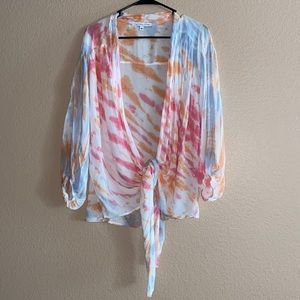 Young Fabulous & Broke colored Tie Dyed Front Top